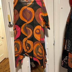 Multicolor Geometric Pattern Dress